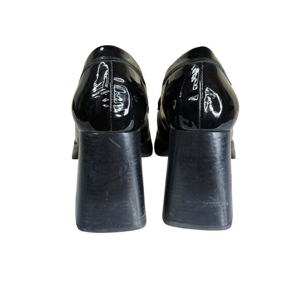 Alohas Take Off Black Patent Leather Loafers 90mm Heel Size 11 US / 41 EU - Picture 9 of 13
